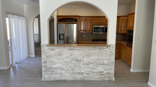 Stone Wall Accent installation in Albuquerque NM