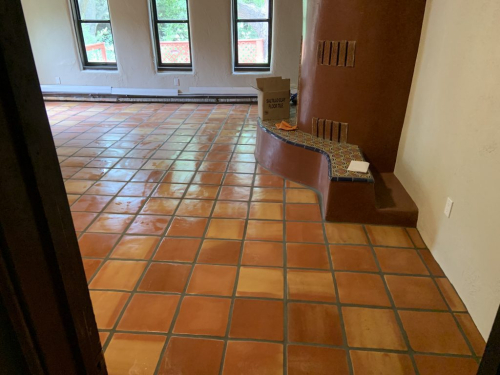 MEXICAN SALTILLO TILE installation in Placitas, NM